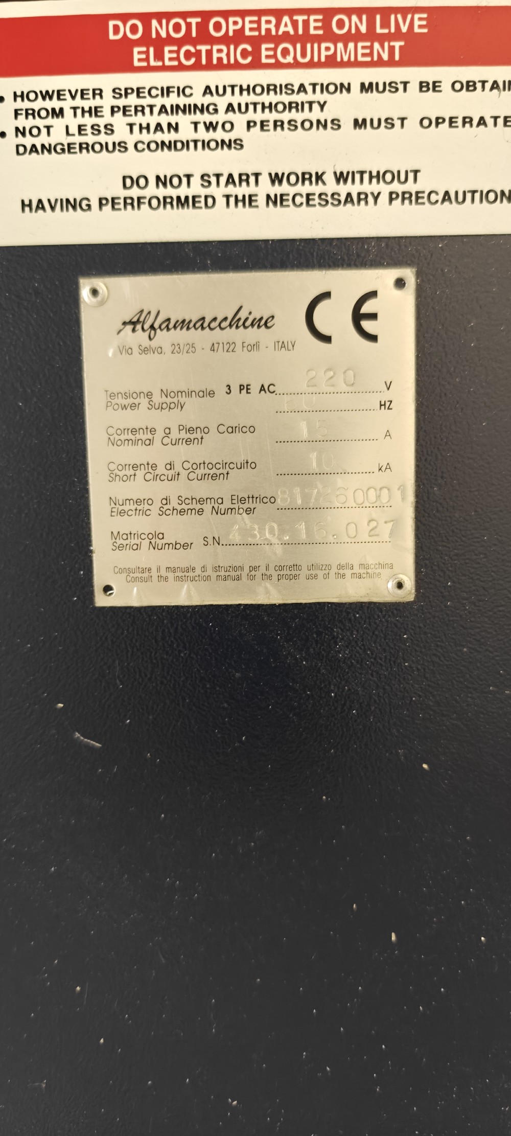 AMP T400 Double Miter Saw Alphamaccine - Industrial Vertical Drop Saw - Excellent Condition - Image 4