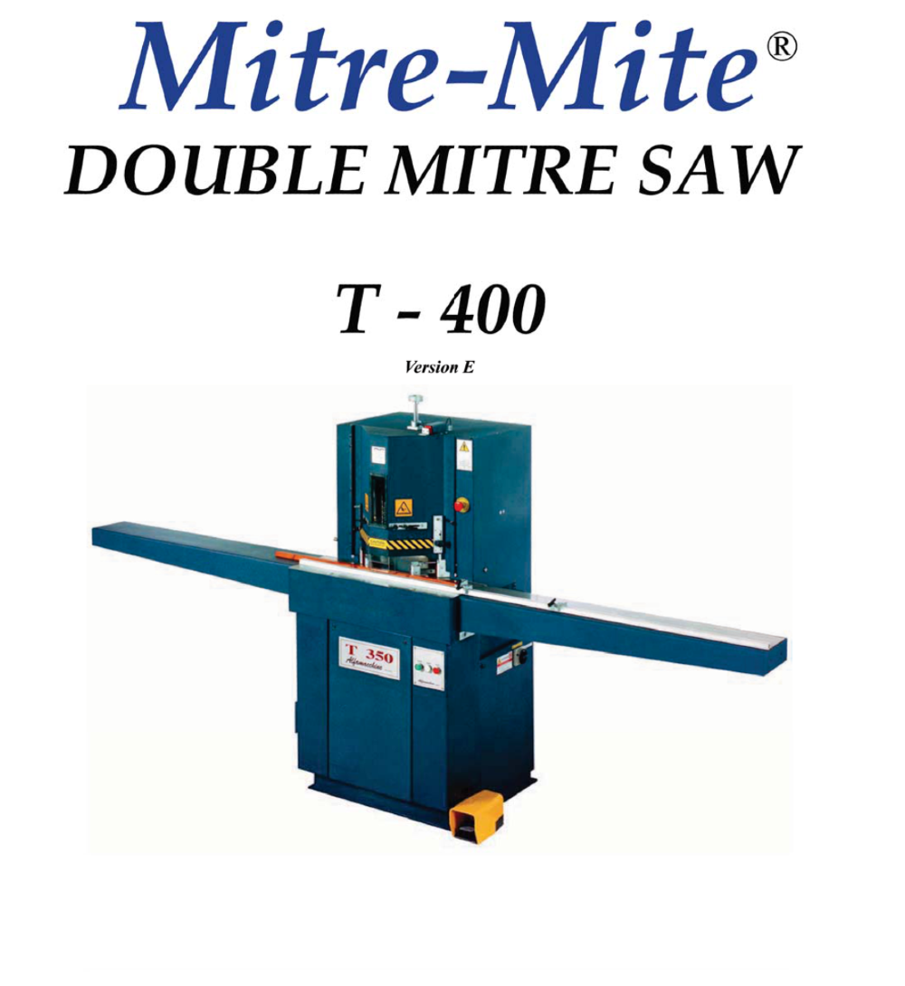 AMP T400 Double Miter Saw Alphamaccine - Industrial Vertical Drop Saw - Excellent Condition - Image 5