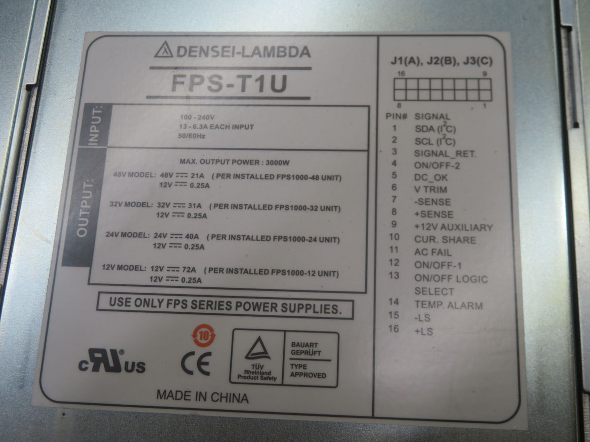 Densei-Lambda #FPS-T1U, Front End Power Supply - Image 3