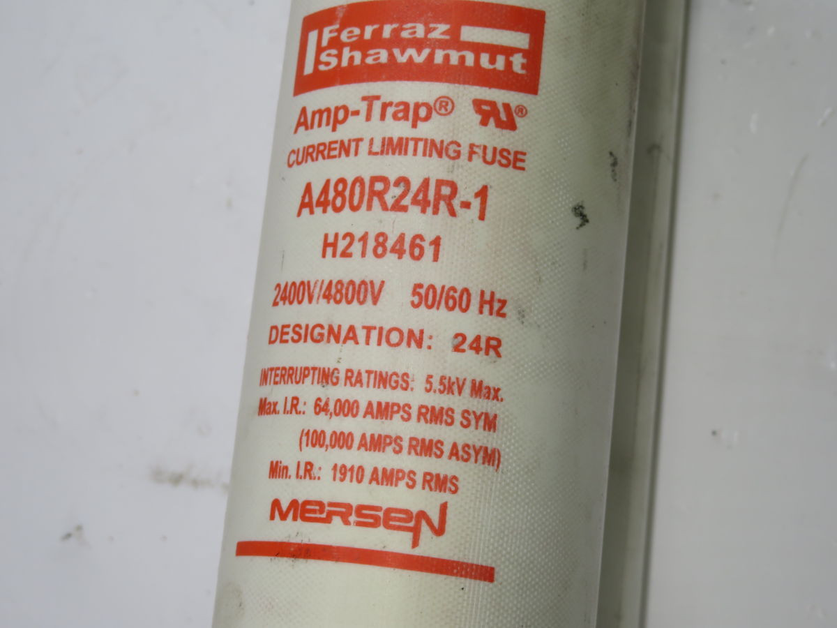 Ferraz Shawmut #A480R24R-1, Fuse, 4800 V, 24R, 63 KA IR - Image 3