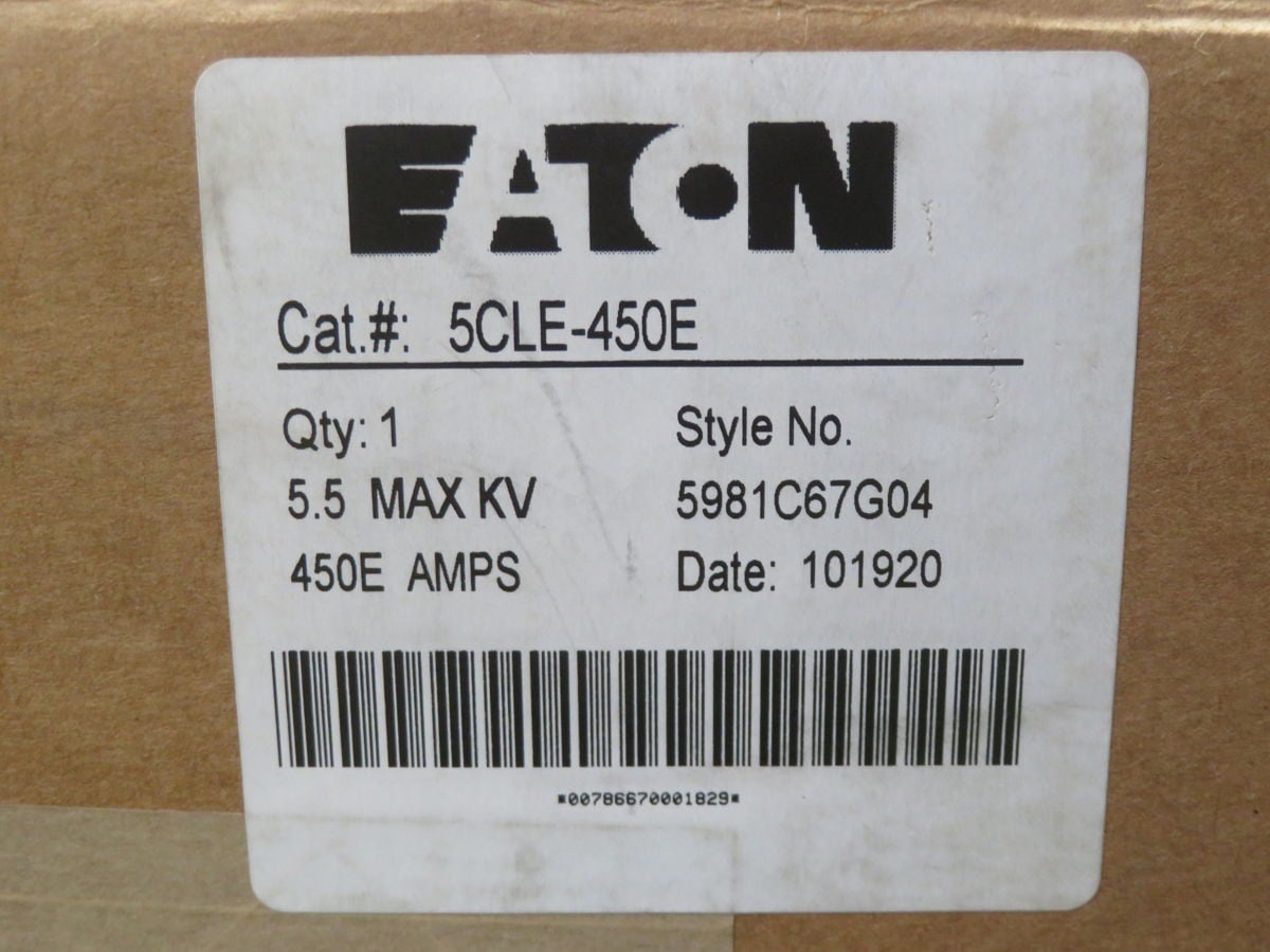 Eaton #5CLE-450E, Fuse, 5.5 KV, 450E A, 40 KA Interrupting Rating, 50/60 Hz - Image 4