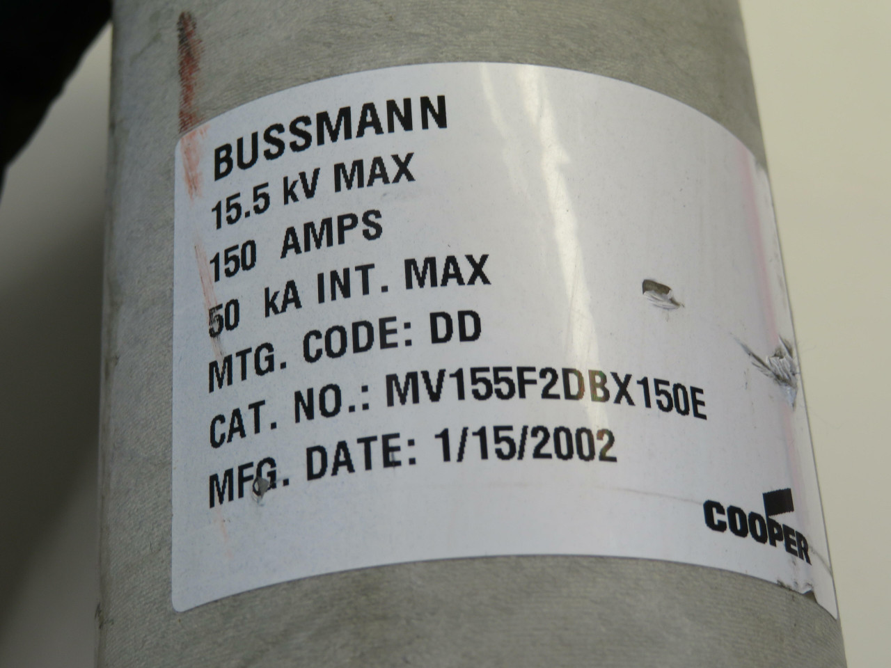 Bussmann #MV155F2DBX150E, Code DD Fuse, 15.5 KV, 150 A - Image 4