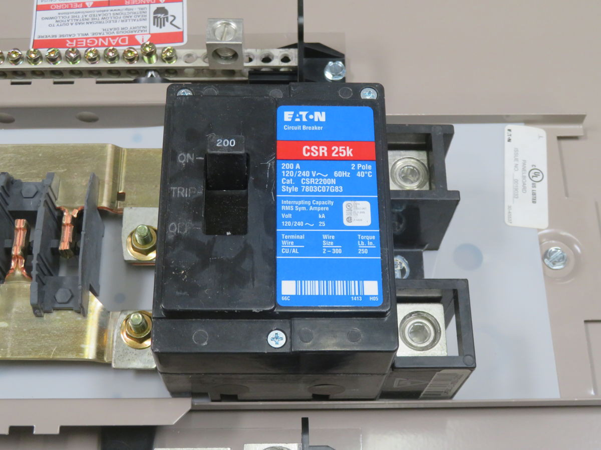 200 Amp, Eaton CH60BPN200N, Main Breaker Load Center - Image 3