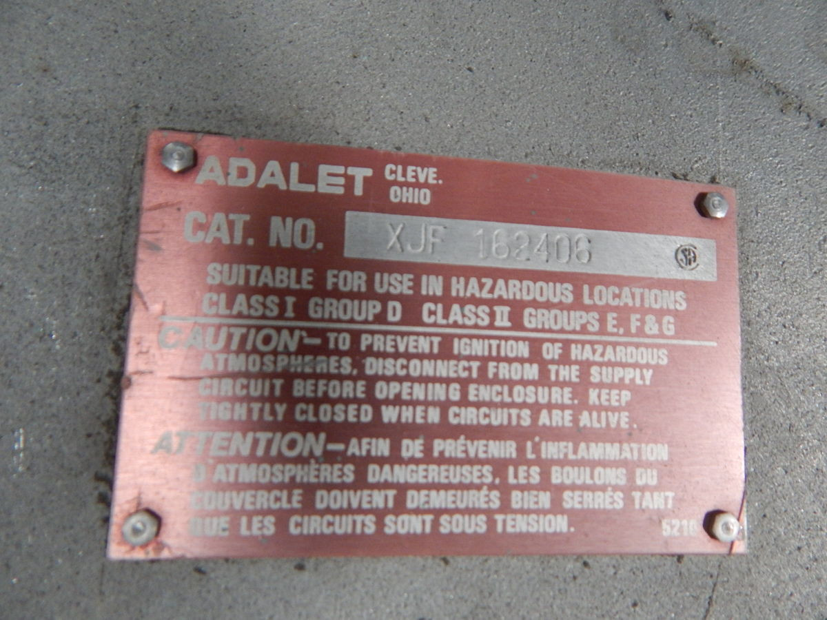 Adalet #162406, Explosion-Proof Control Enclosure, 16" H x 24" W x 6" D Int., 75 lbs., NEMA 3, 4, 7CD, 9EFG - Image 8