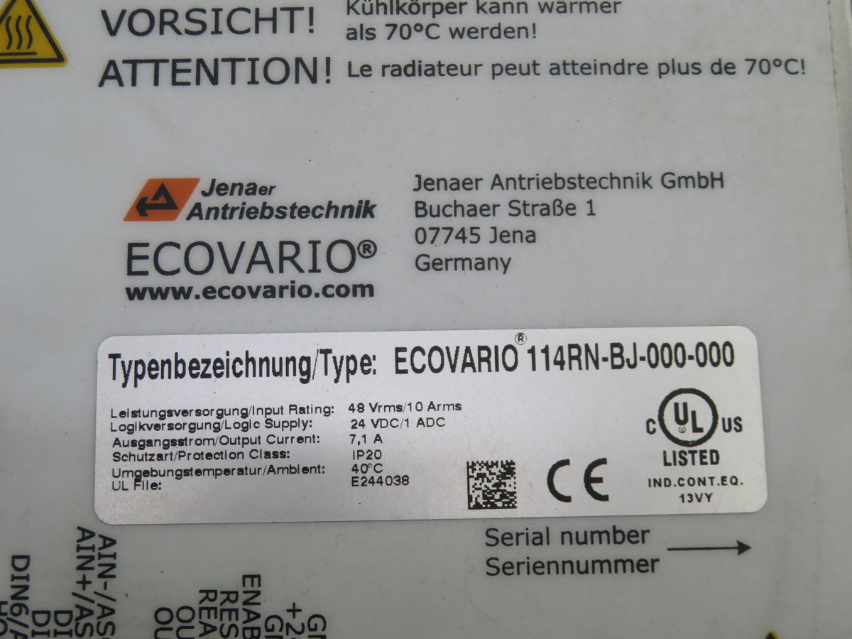 Jenaer Antriebstechnik #114RN-BJ-000-000, Ecovario - Image 4