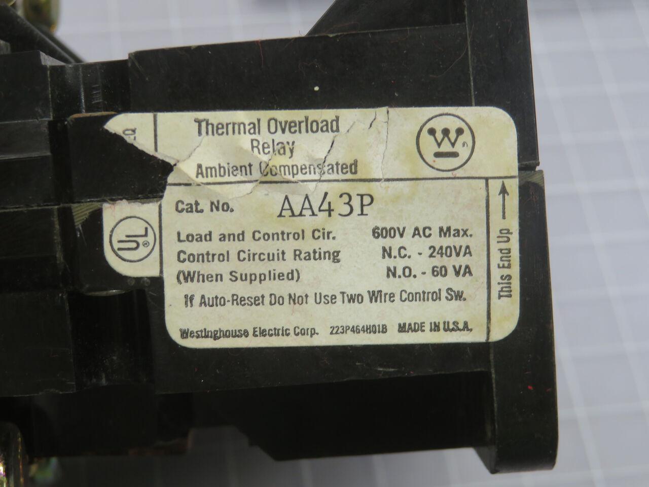 Westinghouse #AA43P, Thermal Overload Relay - Image 4