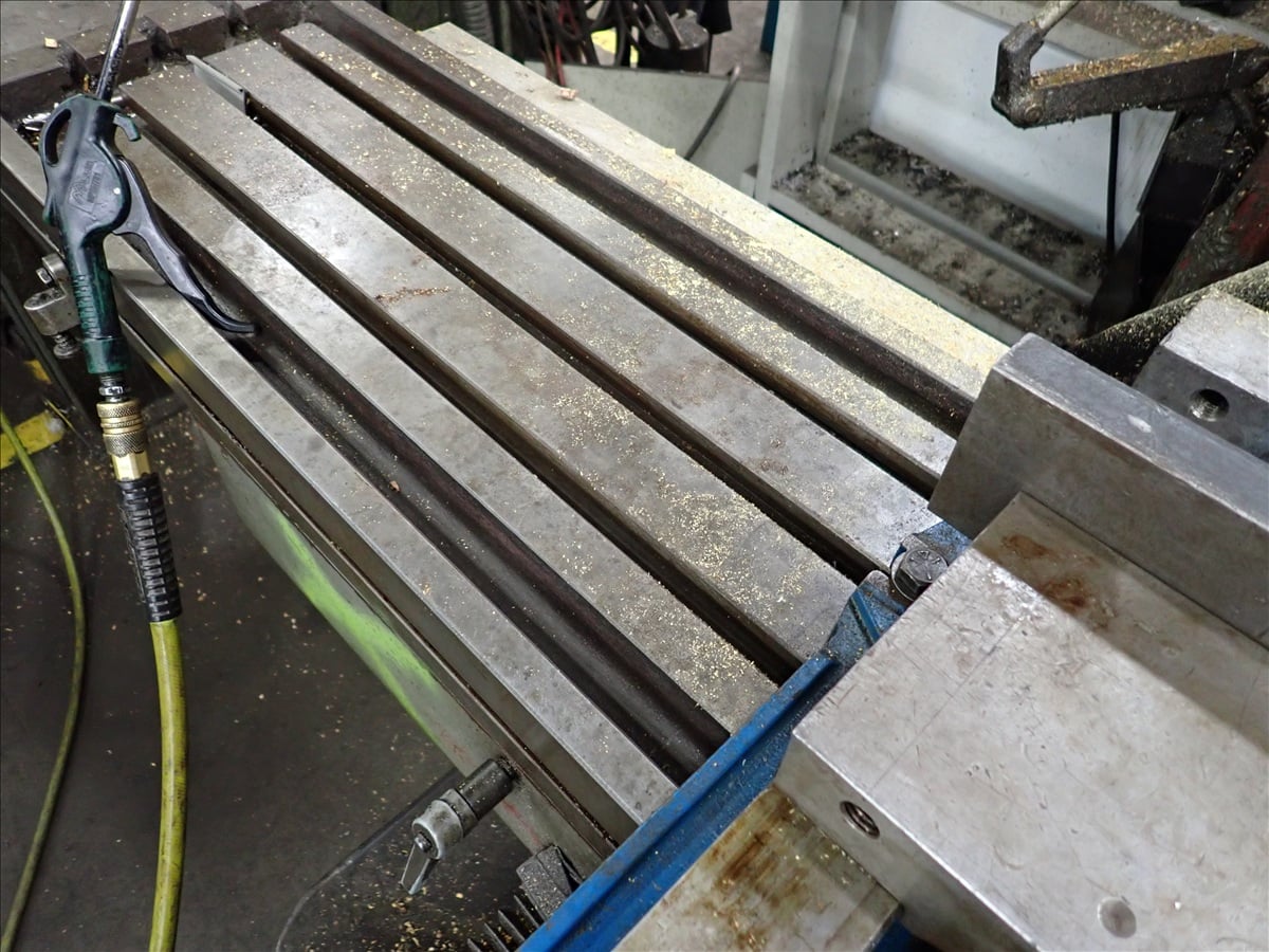 Sharp #V1, Manual Vertical Knee Mill, 12" x 58" table, 5 HP, Maxi Torque-Rite power drawbar, Newall NMS300 - Image 3