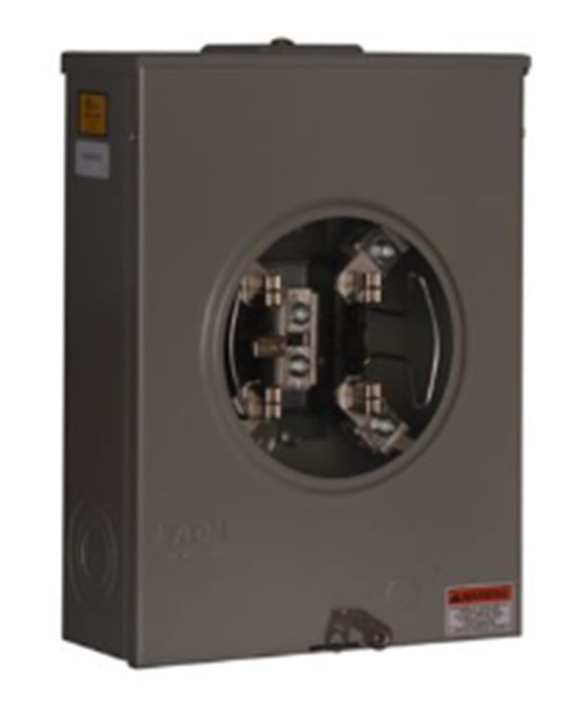 200 Amp, Eaton #1007817CH, Meter Socket, Residential Type Cover, Over/Under, NEW - Image 1