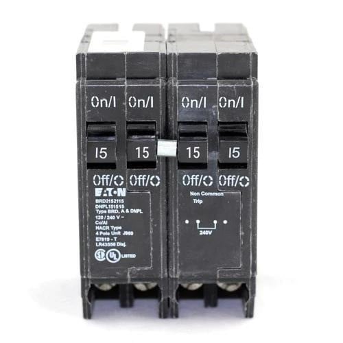 15 Amp, Eaton #DNPL151515, Quad Circuit Breaker, Type BR, NEW - Image 1
