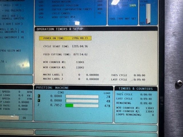 Haas #VF-4, CNC vertical machining center, 20 automatic tool changer, 50" X, 20" Y, 25" Z, 8100 RPM, #40, 30 - Image 4