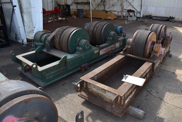 400 Ton, Ransome #400/100PRSR, tank turning rolls, 800000 lb., driver and idler, 28" diameter wheels, rubber - Image 2