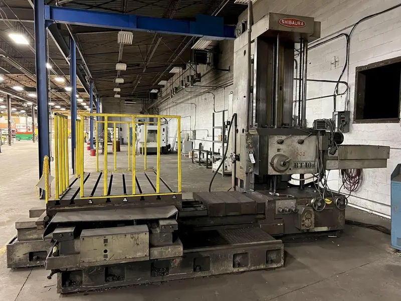 4" Shibaura #BT-10B, table type horizontal boring mill, 49" x78" rotary table, 49.2" vertical, 28" spindle - Image 1