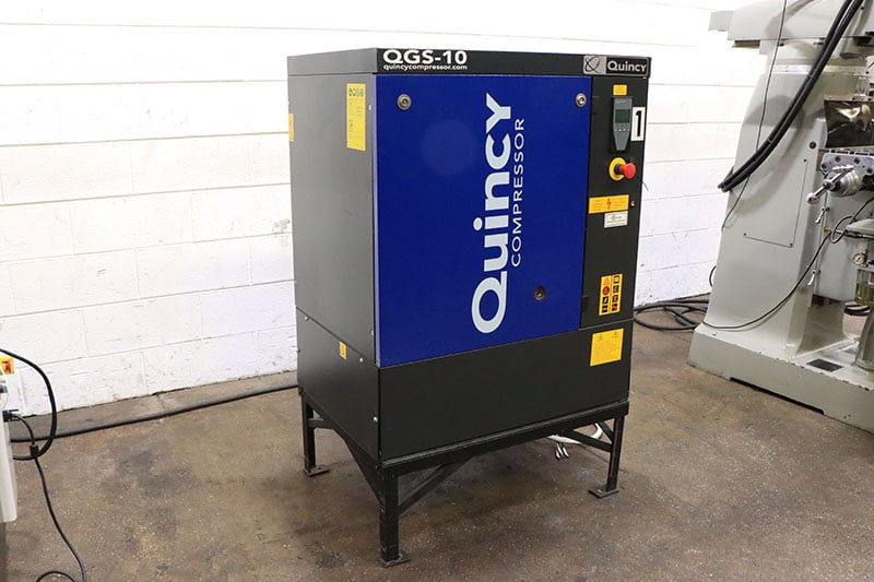 38 cfm, 125 psig, Quincy #QCS-10, rotary screw air compressor, 10 HP, 208 V., 3-phase, 2018, like new - Image 3