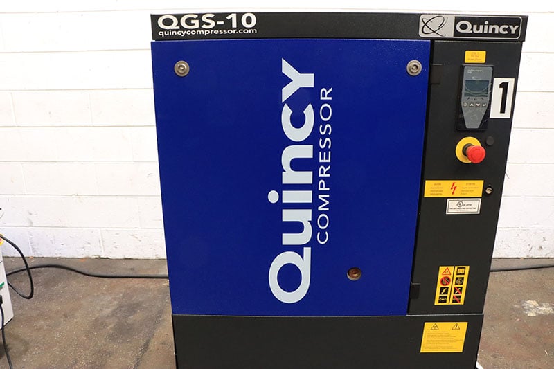 38 cfm, 125 psig, Quincy #QCS-10, rotary screw air compressor, 10 HP, 208 V., 3-phase, 2018, like new - Image 4