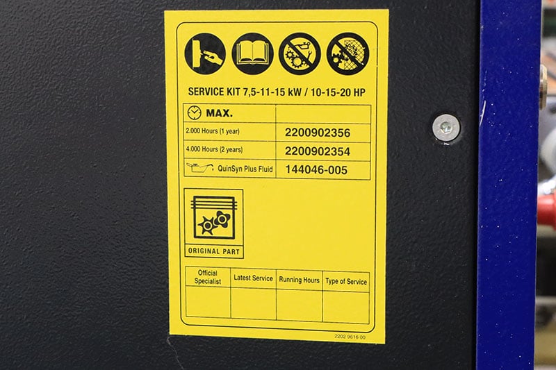 38 cfm, 125 psig, Quincy #QCS-10, rotary screw air compressor, 10 HP, 208 V., 3-phase, 2018, like new - Image 6