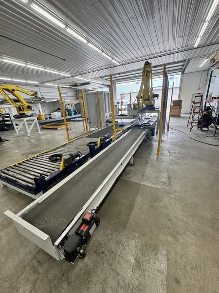 Fanuc #410i, robotic case palleti, gripper, 35 boxes/min., 10' infeed conveyor, pallet dispenser, 15' pallet - Image 3