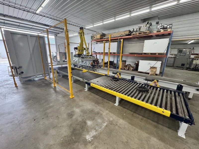 Fanuc #410i, robotic case palleti, gripper, 35 boxes/min., 10' infeed conveyor, pallet dispenser, 15' pallet - Image 4