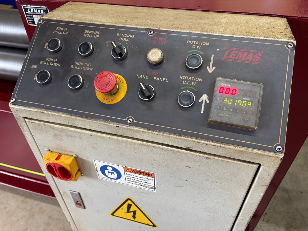 4' x 1/4" Lemas #TR160/4, Initial Pinch 3-Roll - Image 5