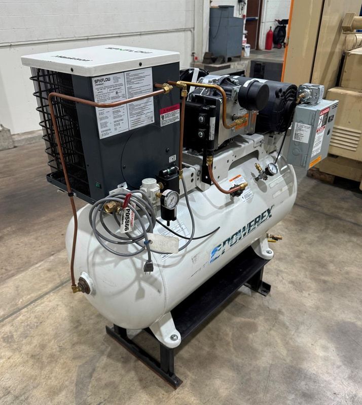 5 HP Powerex #STSH050244, 15 scfm, 116 psi, 60 gallon, dryer, 2021 - Image 3