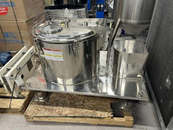 12" x 24" Stainless Steel Basket Centrifuge, 89 L basket volume, 3 KW motor, slurry filtration, dewatering - Image 2
