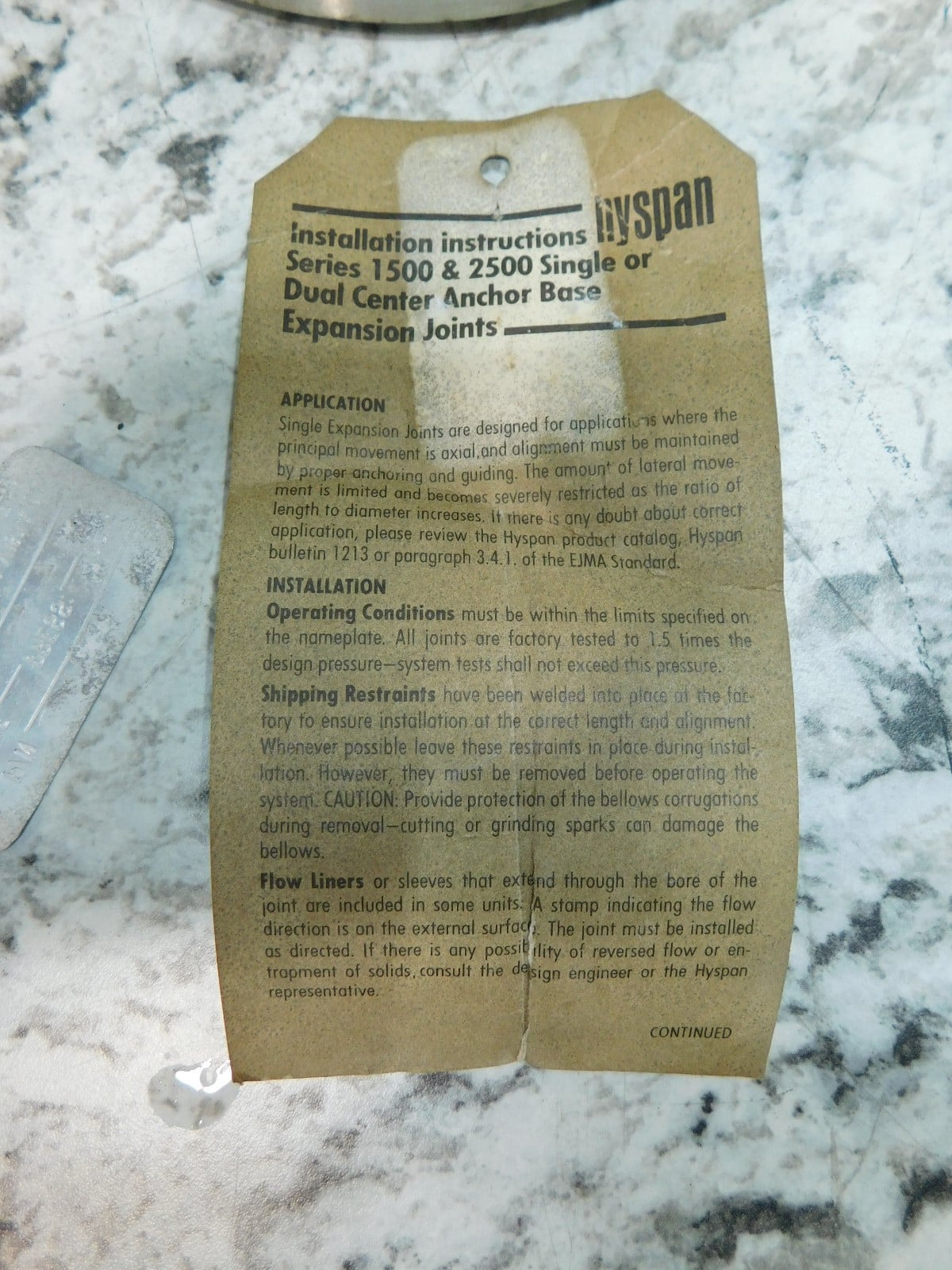 2" Hyspan #1501, Fixed Flange Expansion Joint, 150 PSIG, NEW - Image 4