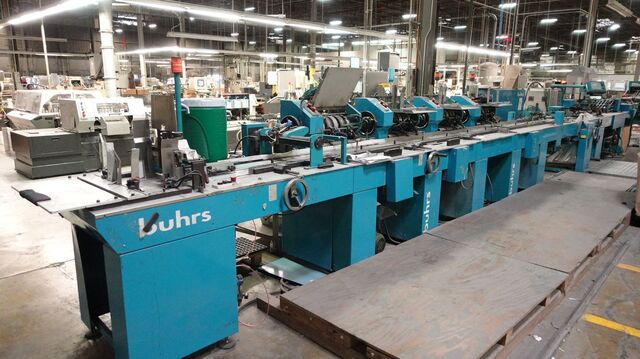 Buhrs, poly bagging system, 4 station, w/ Rima stacker, 1999 - Image 1