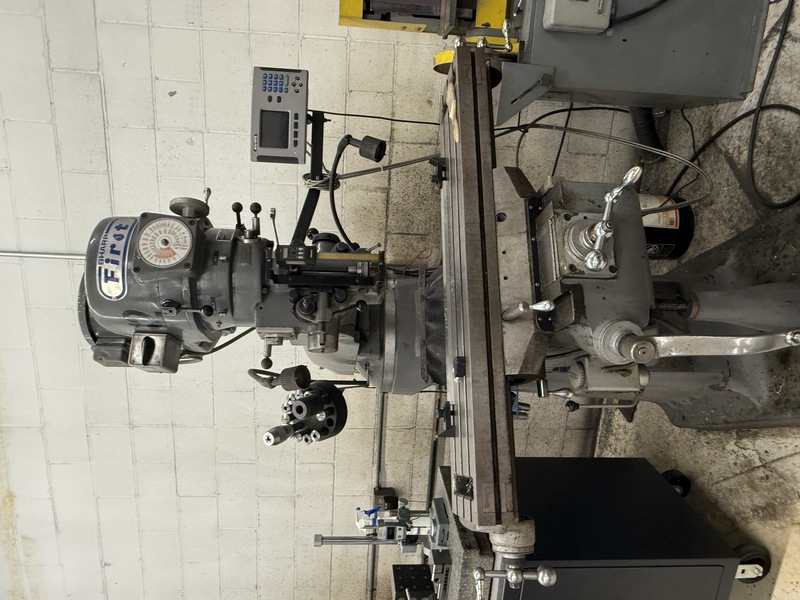 Sharp #LMV, vertical knee mill, 9" x 42" table, 30" X, 12" Y, 16" knee, R-8, 4500 RPM, Acu-Rite 2-axis - Image 1