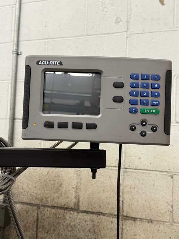 Sharp #LMV, vertical knee mill, 9" x 42" table, 30" X, 12" Y, 16" knee, R-8, 4500 RPM, Acu-Rite 2-axis - Image 4