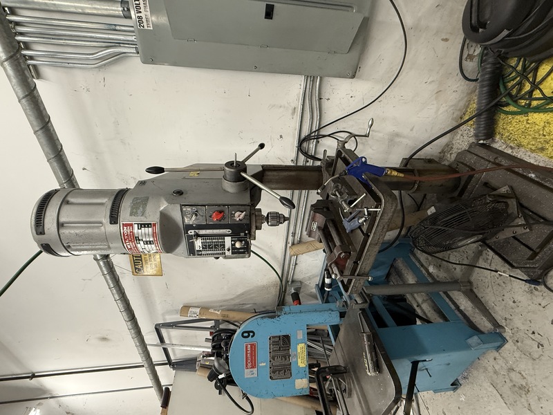 Wilton #24800, drill press, 3-speed motor, 3 HP, 55-1740 RPM, X-Y vise table, power feed, 220 V., 60 Hz., 3 - Image 6