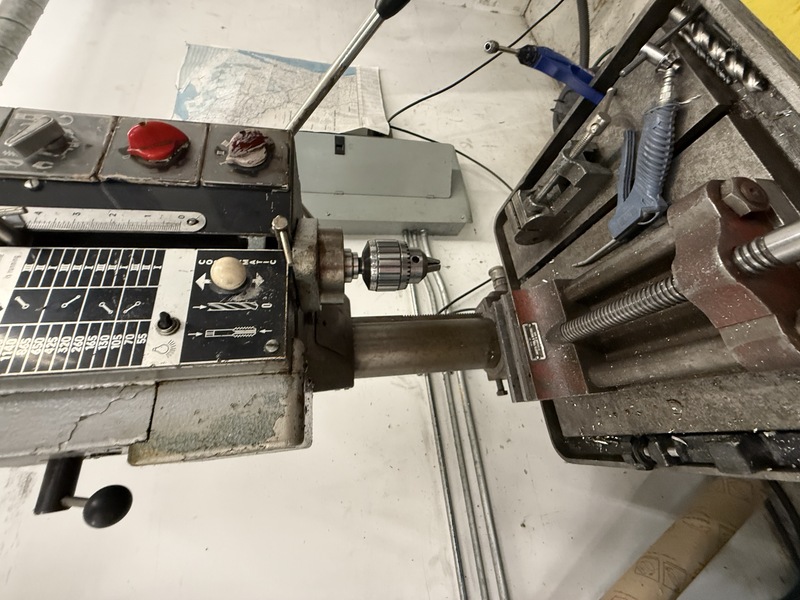 Wilton #24800, drill press, 3-speed motor, 3 HP, 55-1740 RPM, X-Y vise table, power feed, 220 V., 60 Hz., 3 - Image 7