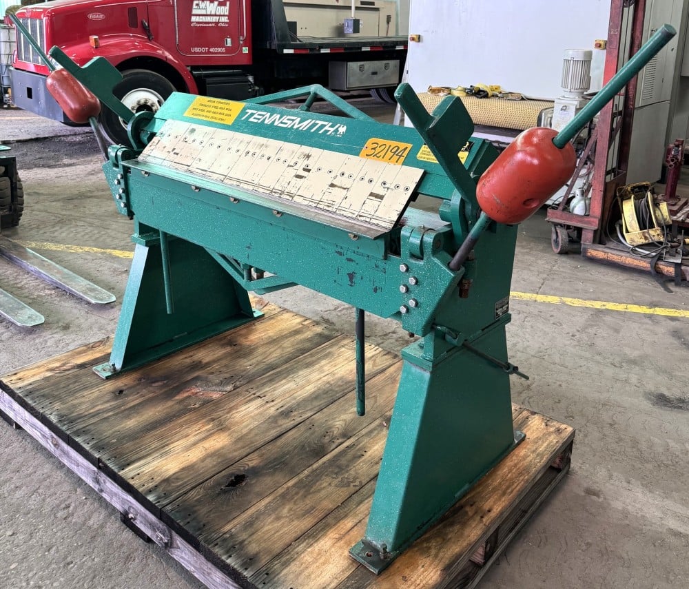 12 gauge x 4' Tennsmith #HBU48-12, Box & Pan Brake, Floor Model, Complete Set Of Fingers - Image 3