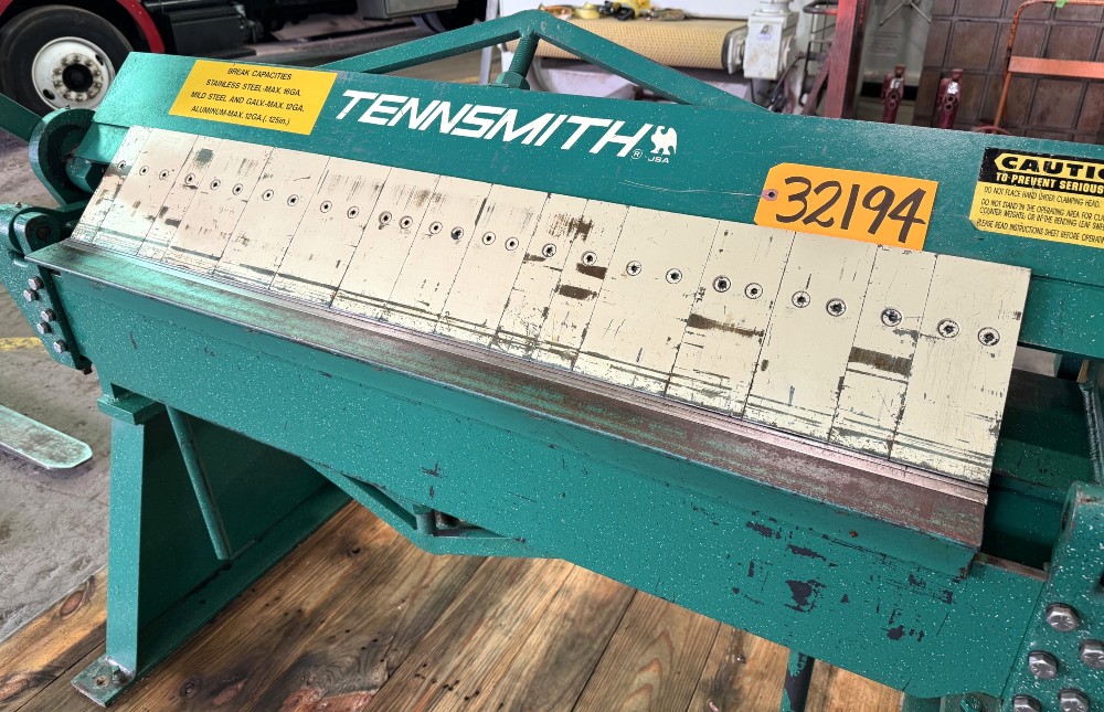 12 gauge x 4' Tennsmith #HBU48-12, Box & Pan Brake, Floor Model, Complete Set Of Fingers - Image 6