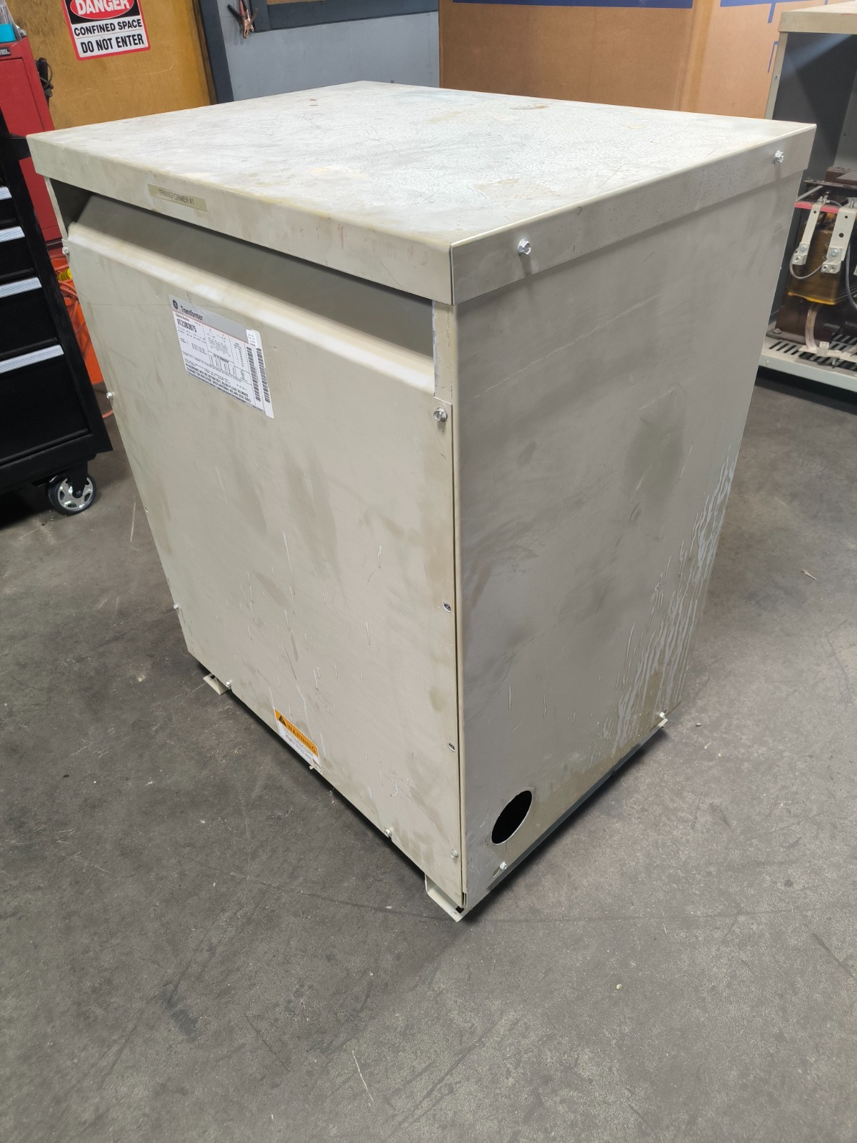 112.5 KVA 480 Primary, 208/120 Secondary, General Electric #9T23B3875, Transformer, 3 phase - Image 8