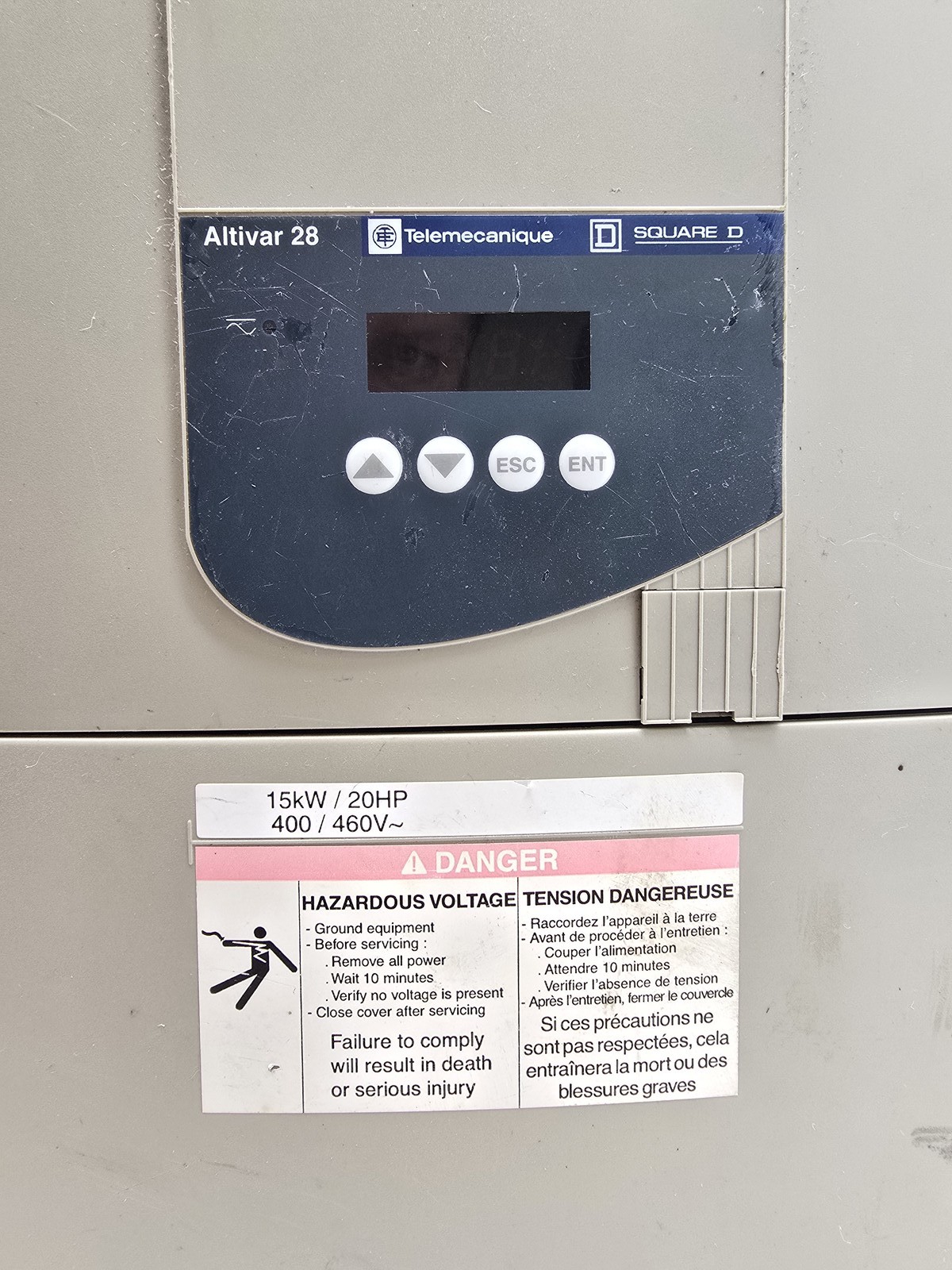 20 HP Schneider Electric #ATV28HD23N4U, Altivar 28 Variable Frequency Drive, VFD - Image 3