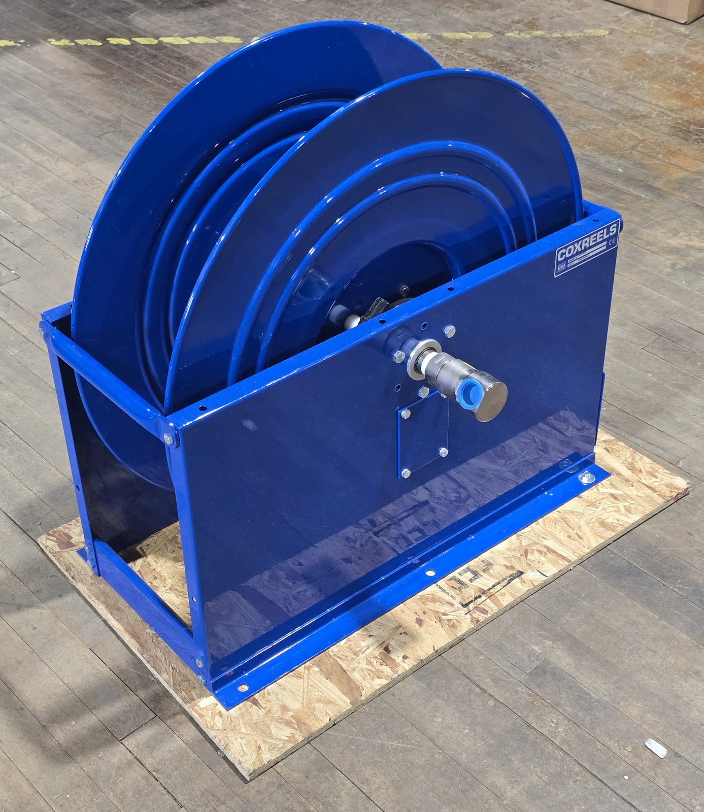 CoxReels #SLPL-675, High Capacity Fuel Hose Reel Only, 1" x 75', Spring Rewind, new - Image 1