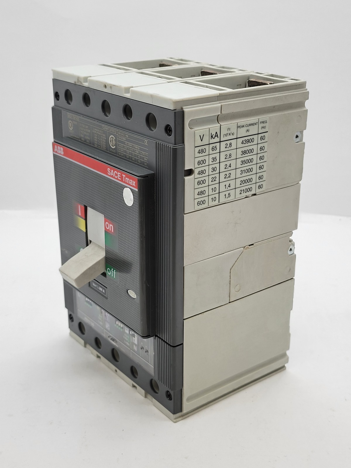 300 Amps, ABB #T5H300BW, SACE Tmax Circuit Breaker, 3P, 600 Volts, 65KA, T5H400, PR221DS Fixed-Version - Image 6