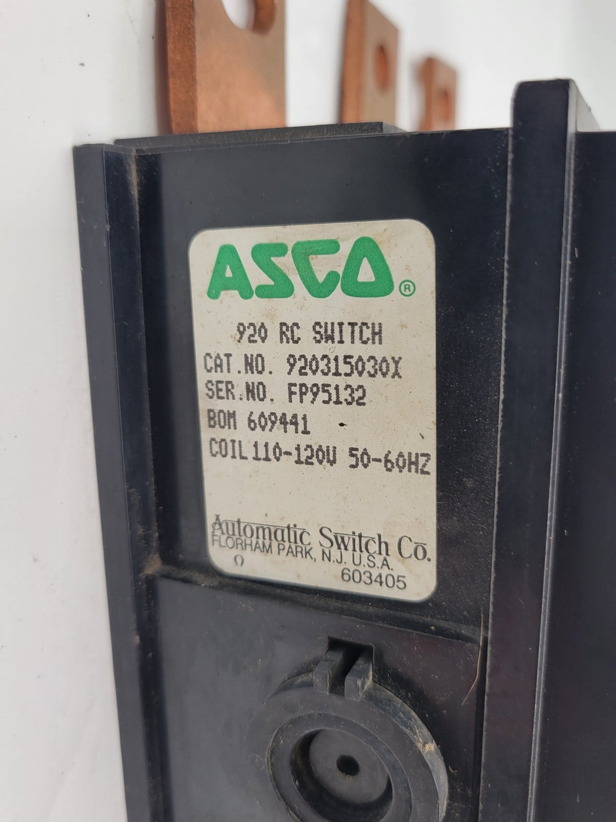 150 Amp. Asco #920315030X, 920 Remote Control Switch, 3P, 3 phase, 600 Volts, 110/120 Volts Coil - Image 4
