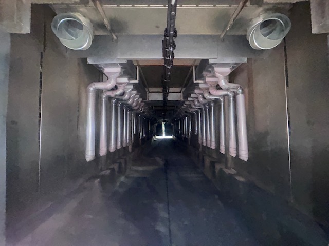 Global Finishing Solutions, powder coat oven line, IR pre-heat oven, gas-fired convection cure oven, 500&deg;F - Image 2