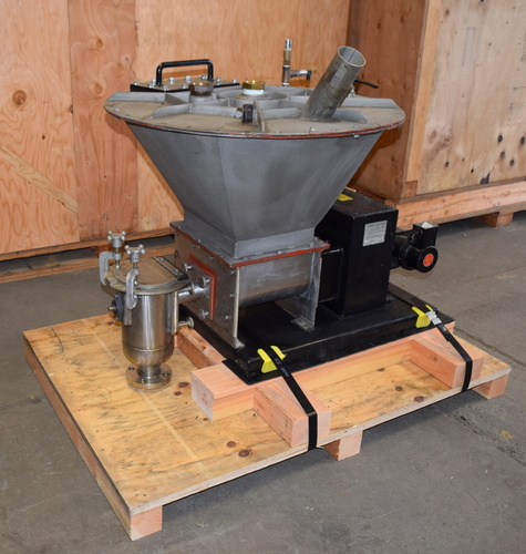 Acrison #BDF-1, Stainless Steel Volumetric Feeder, dissimilar speed auger, 32" top fill inlet, 35" lid - Image 2