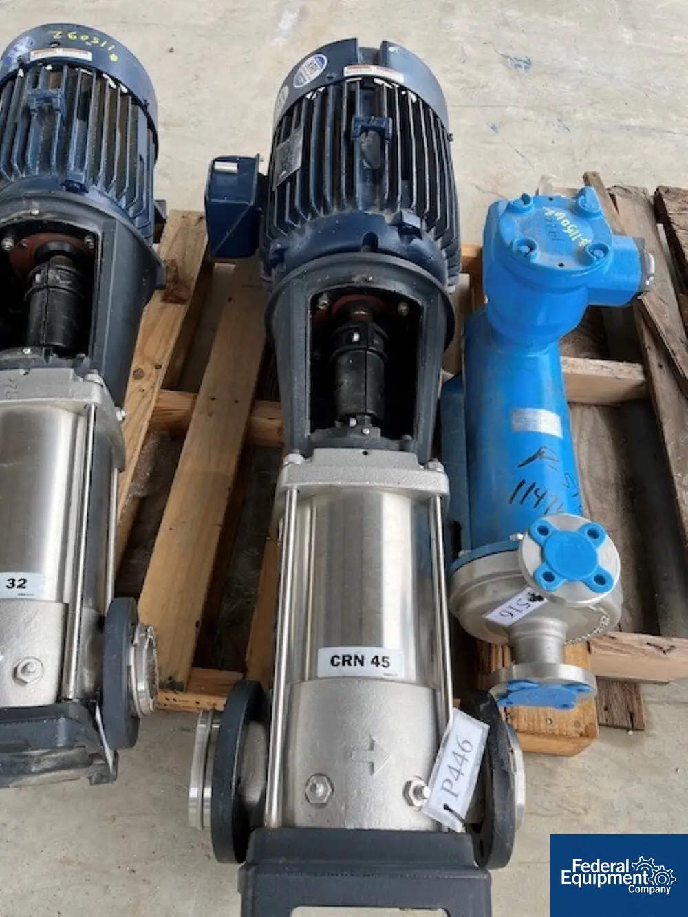 242 GPM @ 158' TDH, Grundfos #CRN45-3-2-A-G-G-E-HUUK, pump, 316 Stainless Steel, 20 HP, 230/460 V., counter - Image 1