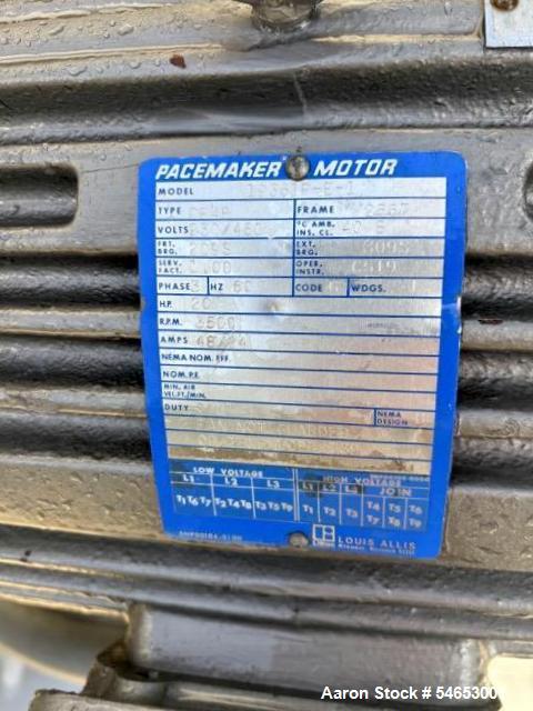 Gifford-Wood #W750H, High Shear Colloid Mill, 20 HP, 3500 RPM, 3/60/230-460 V., Pacemaker motor, control - Image 6