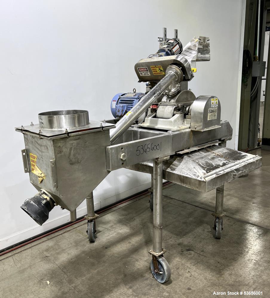 Fitzpatrick #DASO6, Fitzmill Hammer Mill, Stainless Steel, 749 PPH, 1000-4600 RPM, screw feeder, (16) blades - Image 1