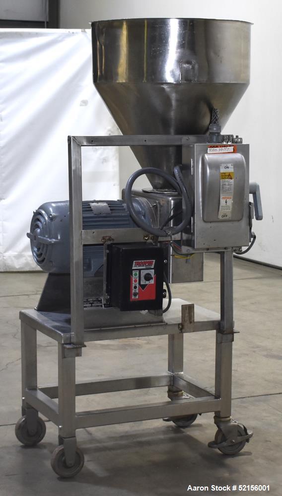 Urschel Comitrol #3600, Processor, Stainless Steel, 7" diameter x 3" deep cutting head, 10 HP w/ brake, feed - Image 1