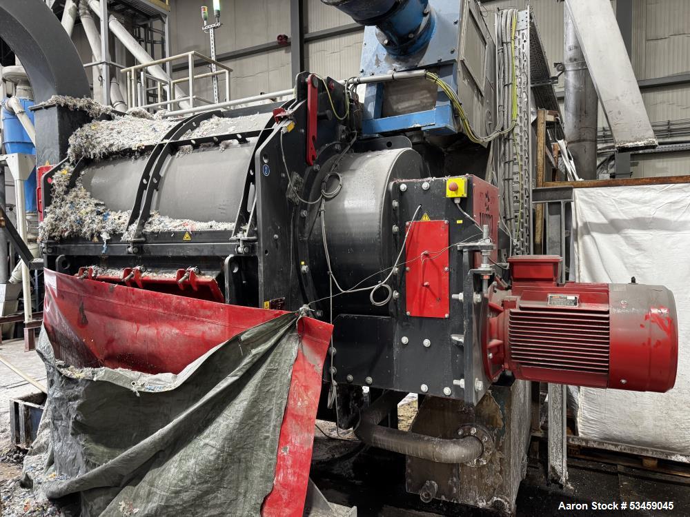 WIPA #MD-1000-55, Intensive Cleaner/Centrifugal Dryer, 6.3 m, 1000mm diameter x 2900mm rotor, 55 KW, 400 V. - Image 1