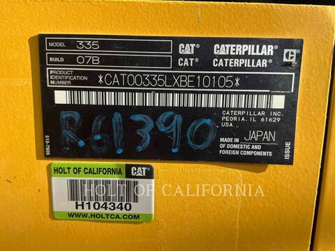 Caterpillar 335, 3227 hours, S/N: XBE10105, 2022 - Image 6