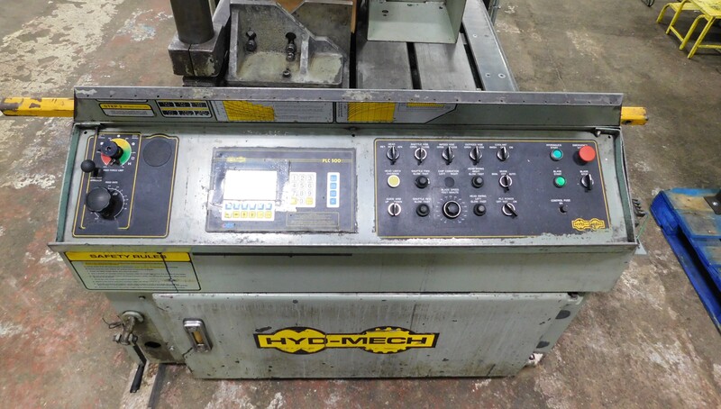 18" x 20" Hyd-Mech #V-18A, automatic vertical bandsaw, 1.25" x 14' 11" blade, 65-385 FPM, hydraulic tilt - Image 2