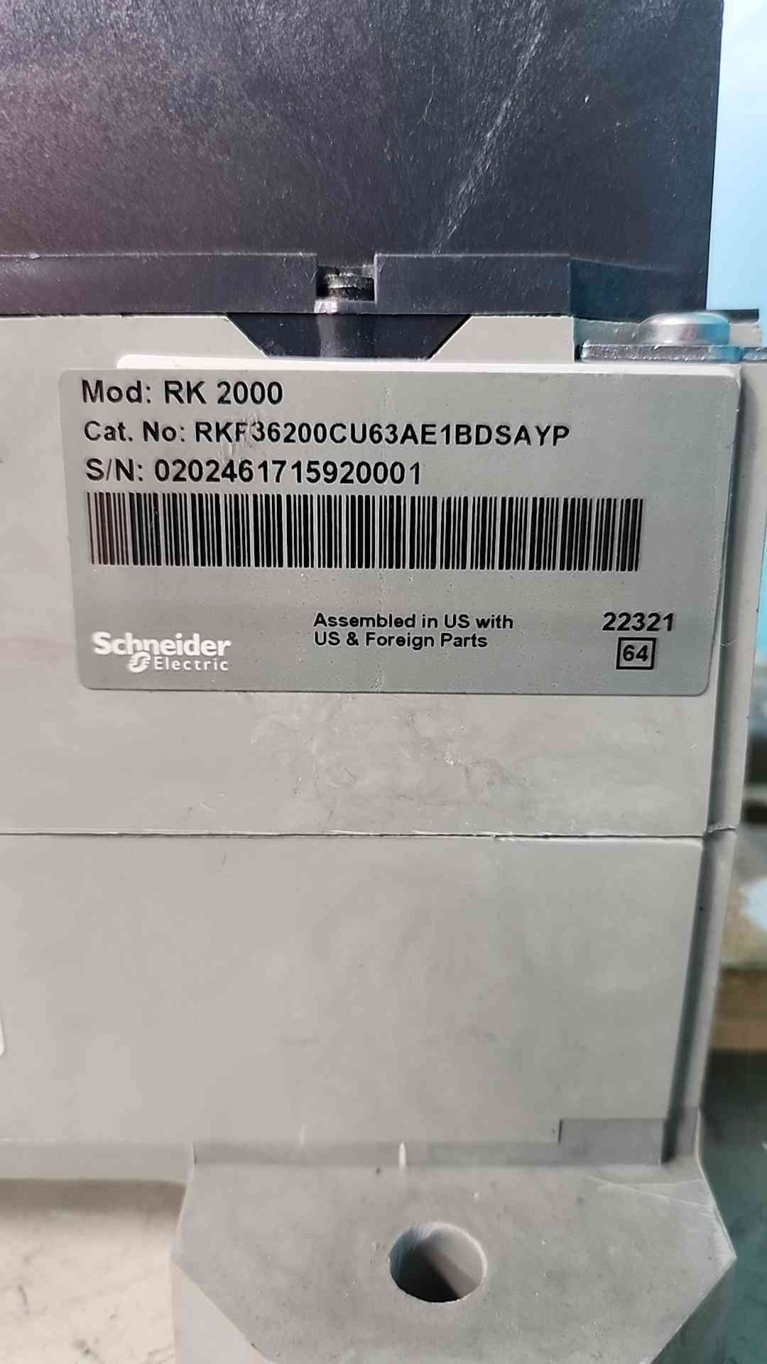 2000 Amps, Square D PowerPact RK2000 #RKF36200CU63AE1BDSAYP, circuit breaker, Micrologic - Image 5