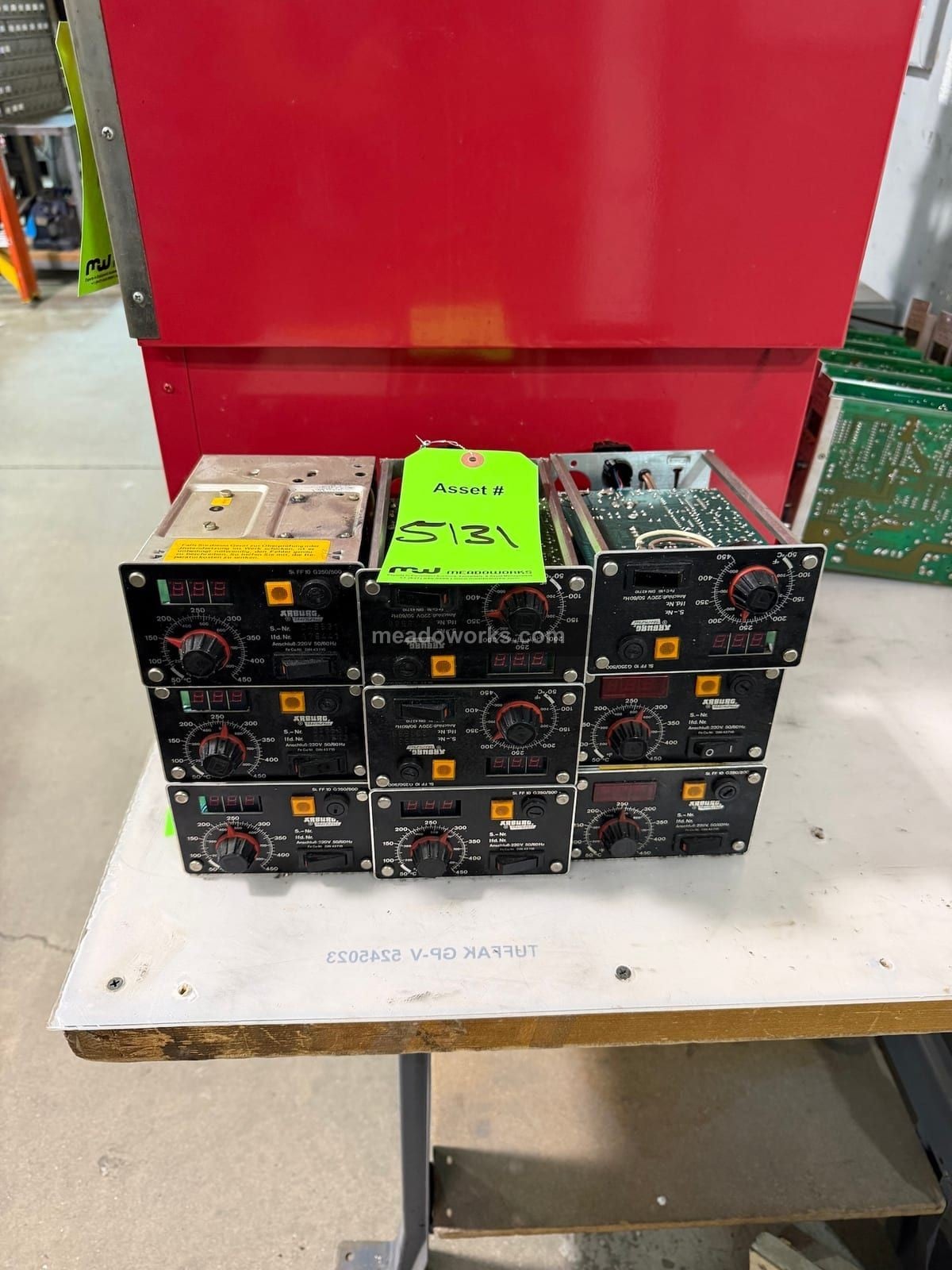 Arburg, Thermonic Temperature Control Modules, 50-450°C dial, digital read out, 220 Volts, Lot of 9 - Image 1