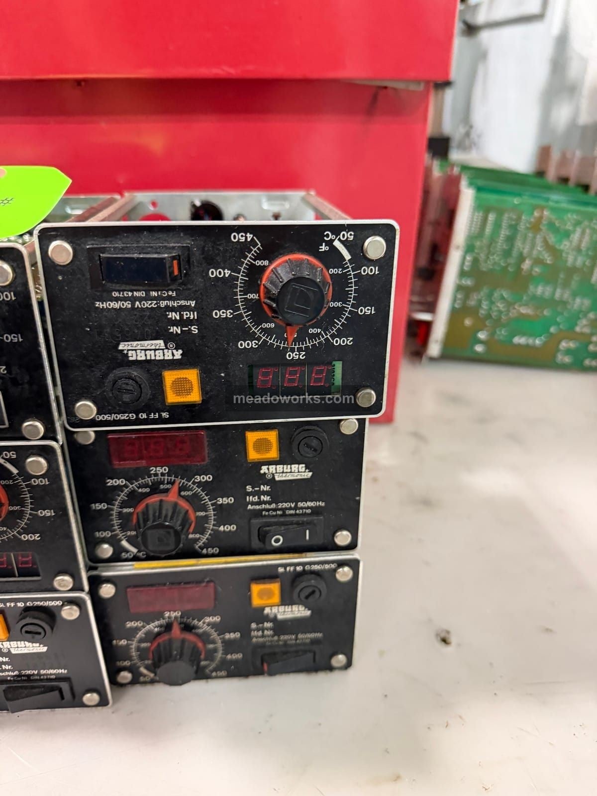 Arburg, Thermonic Temperature Control Modules, 50-450°C dial, digital read out, 220 Volts, Lot of 9 - Image 4