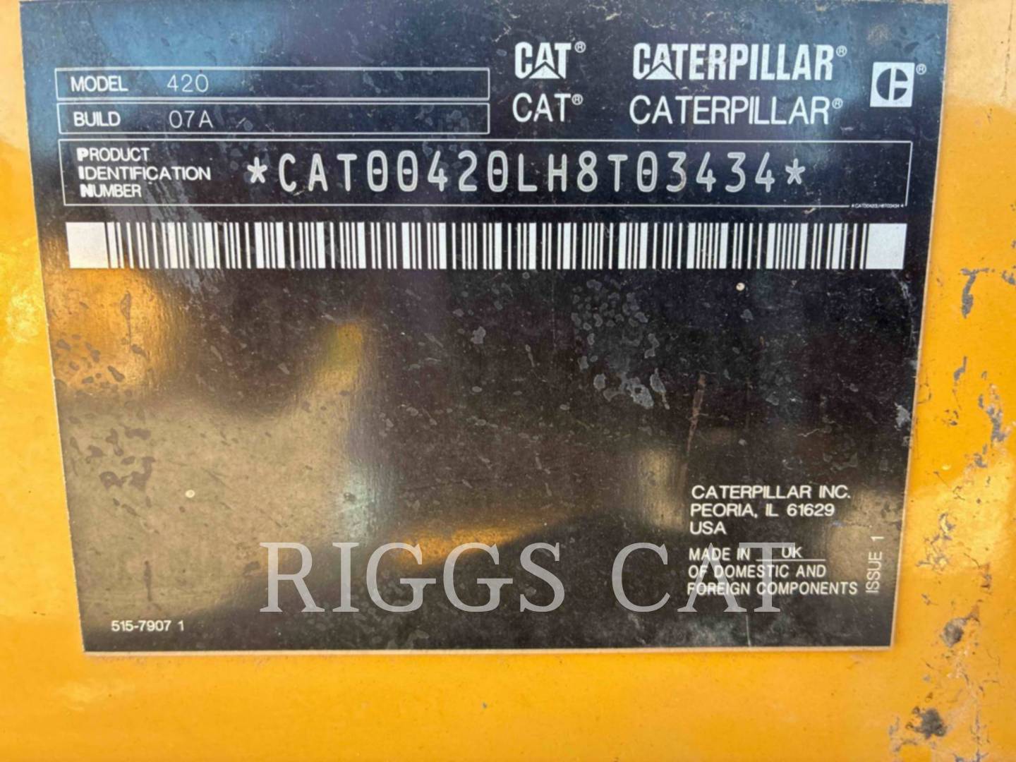 Cat 420-07, Backhoe Loader, 611 hours, S/N: H8T03434, 2023 - Image 6